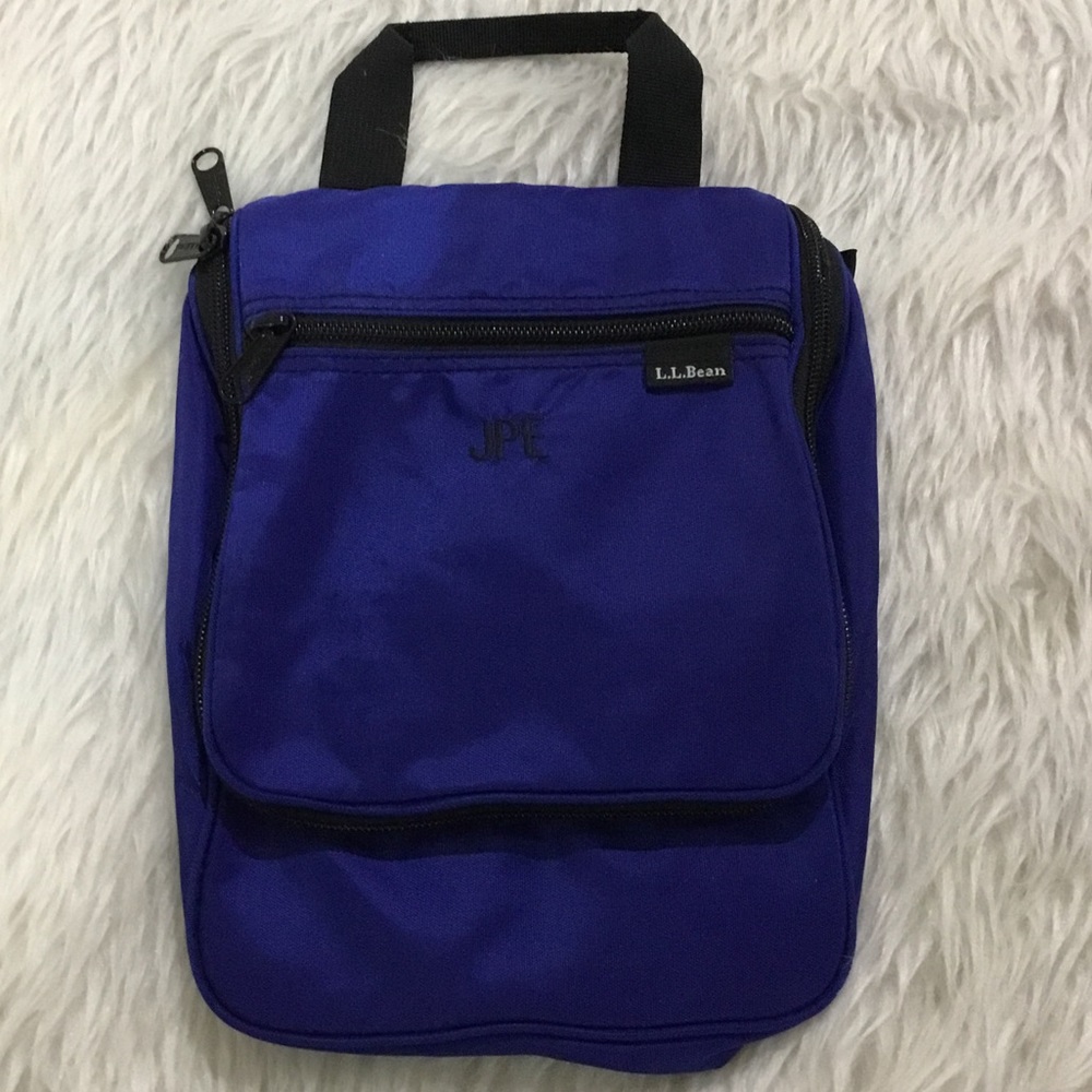 L.L. Bean blue small traveling organizer zipper bag